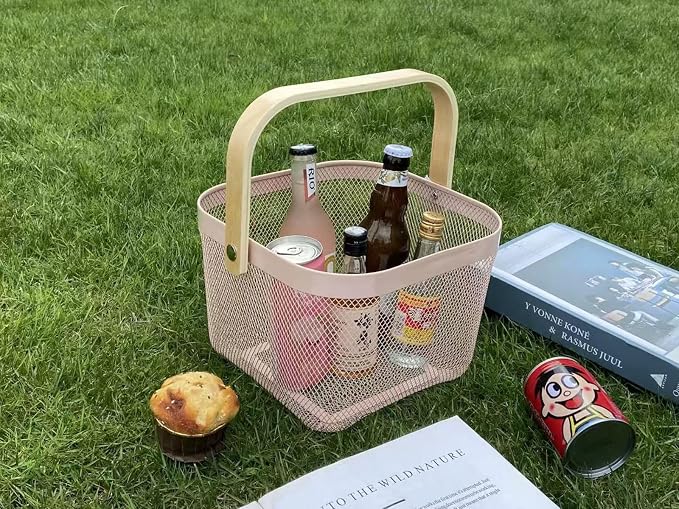 AJIODA Metal Mesh Wire Basket, Small Steel Basket - Image 8