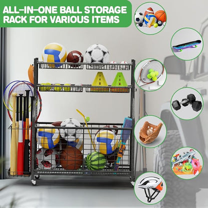 Garage Sports Equipment Organizer, Ball Storage - Image 2