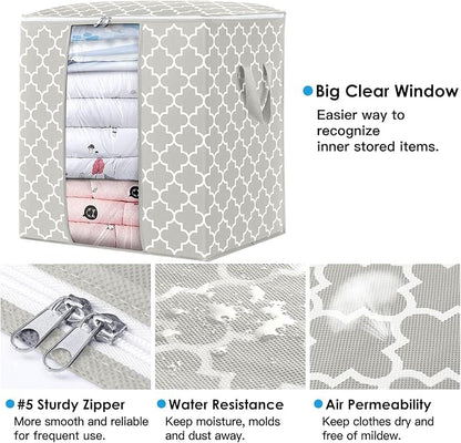 WISELIFE Storage Bags 8 Pack/100L Large Blanket Clothes Organization and - Image 2