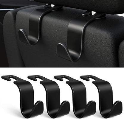 Amooca 4-Pack Car Headrest Hooks –Holds 55lbs Vehicle Storage Organizer - Image 8