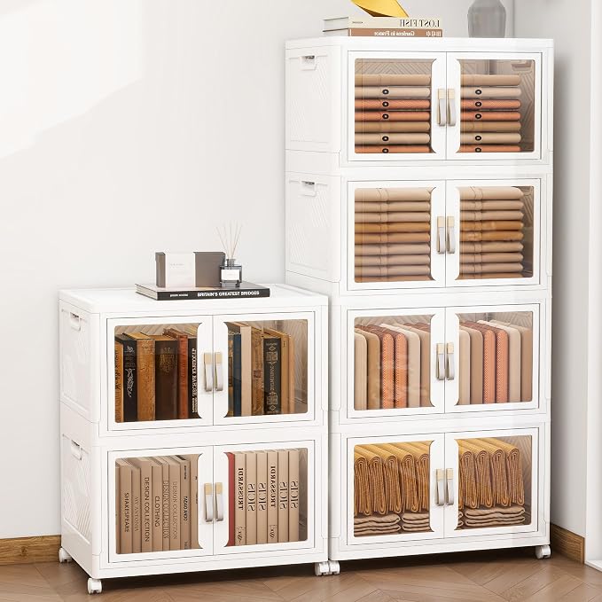 Large Clear Stackable Storage Bins by Unknown