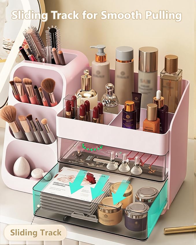 Makeup Organizer with Drawers, Skincare Organizer, Storage Box Cosmetic Display - Image 6