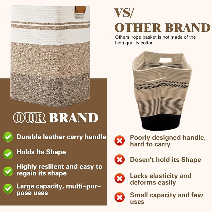 Laundry Hamper, 85L Tall Laundry Basket - Image 5