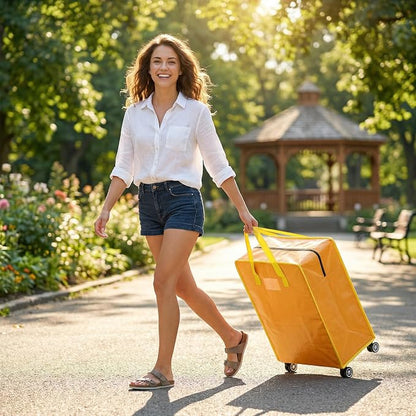 Oversized Wheeled Moving Bags, Heavy-Duty Zippered Tote - Image 5