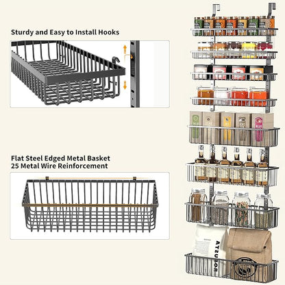 Moforoco Over The Door Pantry Organizer, Pantry Door Organizer Shelves - Image 2