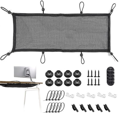 Under Desk Cable Management Net, Extra Large Capacity Wire Management Kit Under by CEVICANT