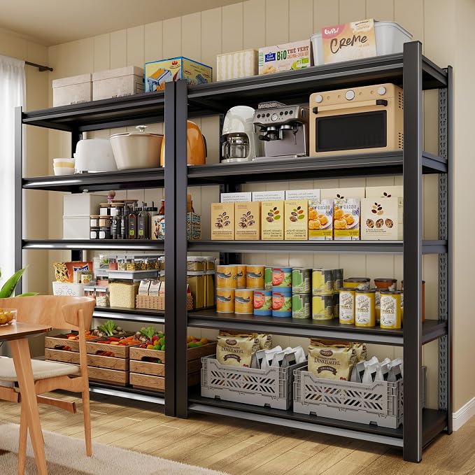 CJF Adjustable Garage Storage Shelves, 5-Tier Garage Shelving Heavy Duty - Image 4