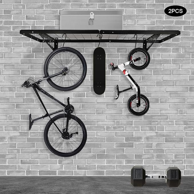 Garage Shelving Wall Mounted, 2 Pack Heavy Duty Wall Mounted Storage Shelves - Image 2
