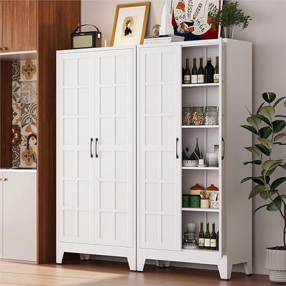 COFaR 71" White Farmhouse Pantry Cabinet by COFAR