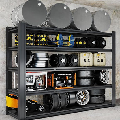 Metal Storage Shelves Unit, 5-Tier Adjustable Heavy Duty Garage Shelving by Unknown