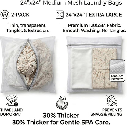 24x24 Medium Mesh Laundry Bags for Delicates, Blouses & Bed Linens – Durable - Image 6