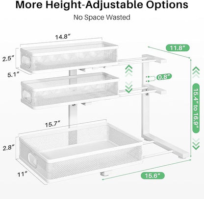 Kitstorack Under Sink Organizer, Slide out Storage Drawer Rack - Image 5