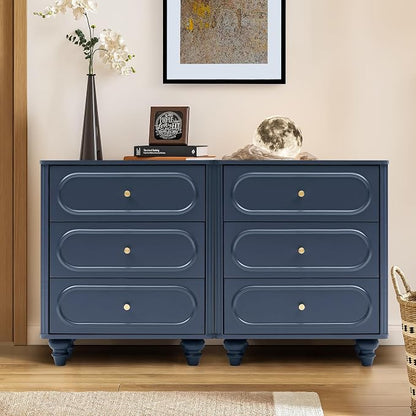 3 Drawer Fluted Dresser for Bedroom, Mid Century Modern Chest of Drawers - Image 6