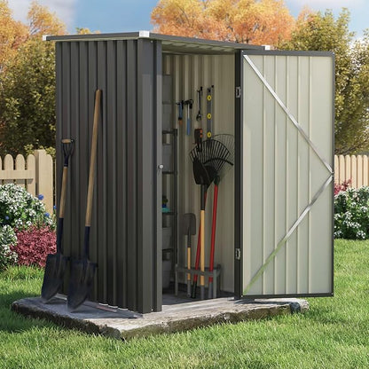Patiowell 3x3 FT Storage Shed, Outdoor Metal Small Sheds by Patiowell