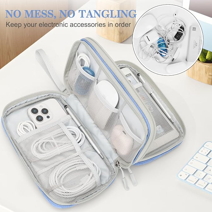 FYY Electronic Organizer, Large Travel Cable Organizer Bag Pouch Electronic - Image 5