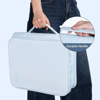SUNEE Zippered Binder Bag with Handle, 2-Inch 3-Ring O-Ring, 500-Sheet Capacity - Image 7