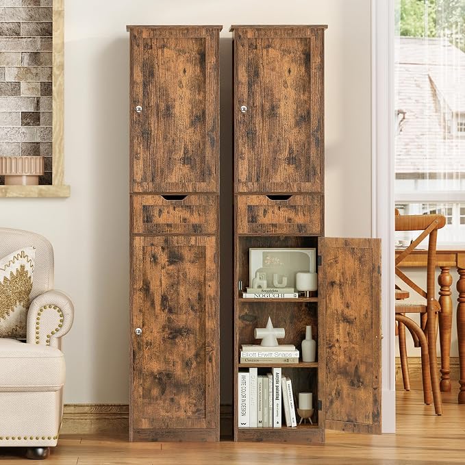 Iwell 67" Tall Storage Cabinet, Bathroom Cabinet - Image 2