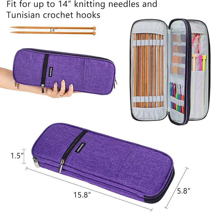 MYBAGZING Knitting Needles Case, Knitting & Crochet Accessory Organizer - Image 2