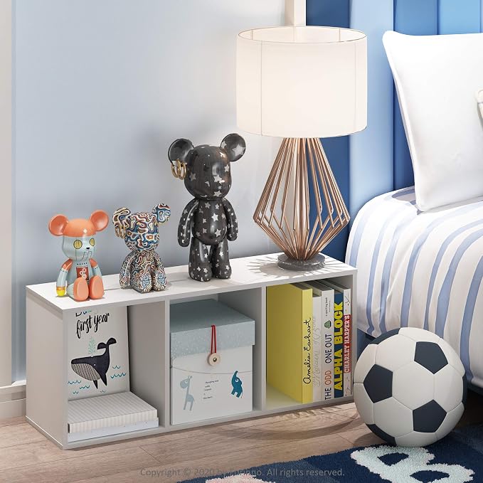 Furinno LUDER Book Shelf, 3-Cube Bookshelf, Bookcase - Image 2