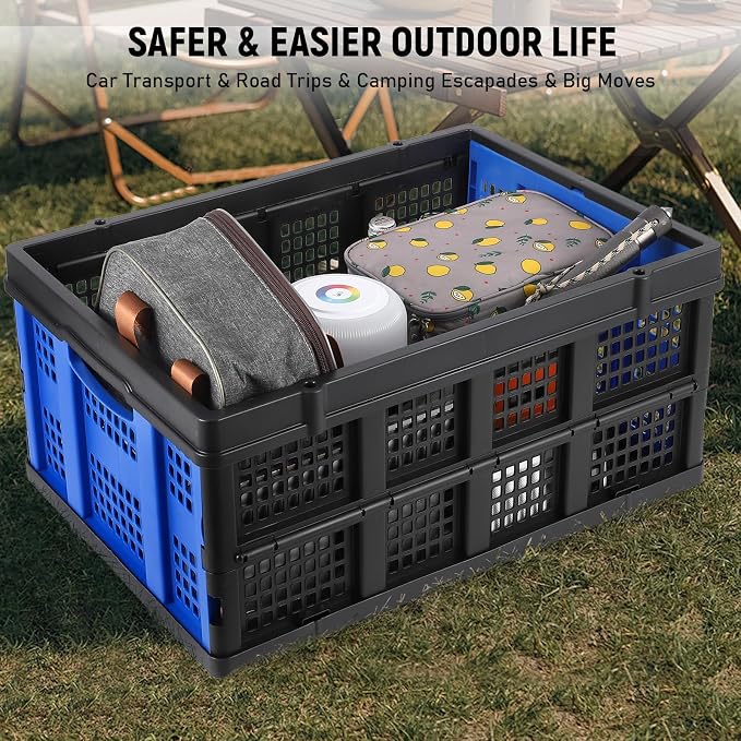 55L Collapsible Crates for Storage, Stackable & Collapsible Milk Crates - Image 8