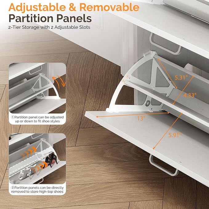 VINGLI Shoe Cabinet Storage for Entryway Ultra Slim - Image 7