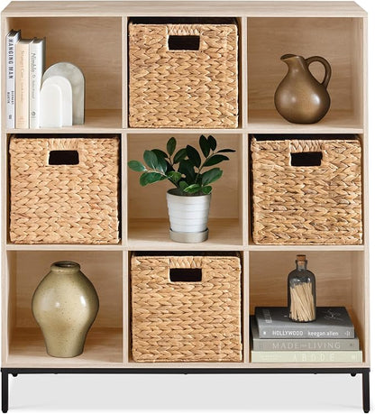 Best Choice Products 9-Cube Bookshelf, 3-Tier Wood Storage Bookcase W/Legs by Unknown