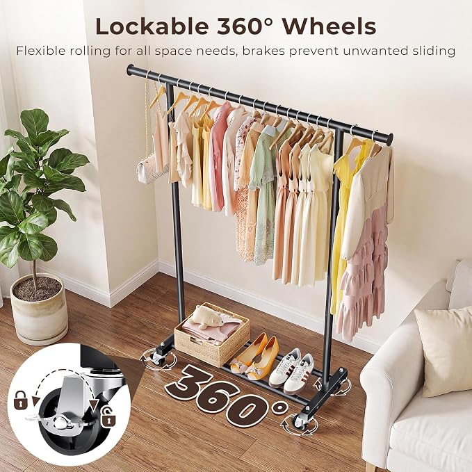 Clothing Rack for Hanging Clothes, Metal Garment Hanger Rack - Image 5