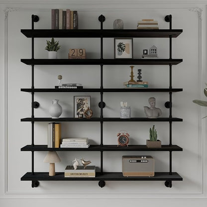 HDDFER Floating Shelves for Wall Living Room Shelves Bookshelf Industrial Pipe - Image 6
