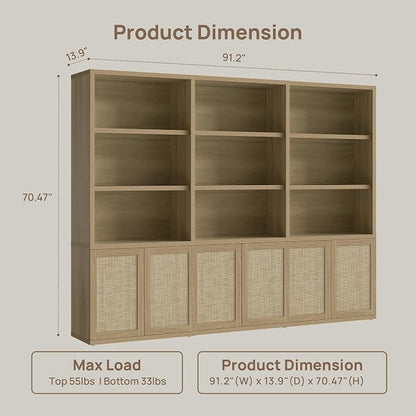 SICOTAS 70.5" Tall Bookshelf - Image 2