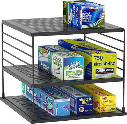 Upgraded Cabinet Organizers and Storage -Divided Compartment Holder by WANCHIY