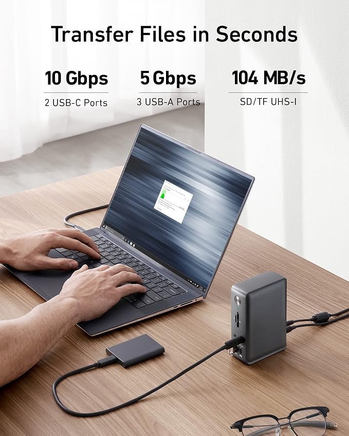 Anker Laptop Docking Station, 13-in-1 USB-C Docking Station, Triple Display - Image 6