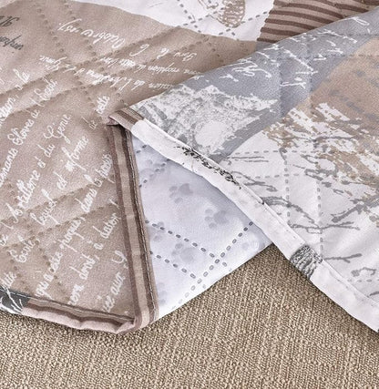 Brilliant Sunshine Paris and Toile Floral Patchwork Couch Armrest 5 Pockets - Image 5
