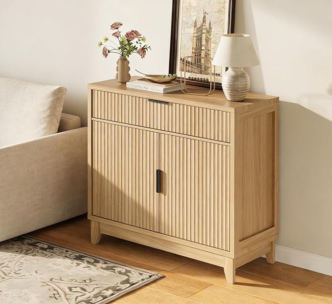 Vabches Fluted Sideboard Buffet Cabinet - Image 8