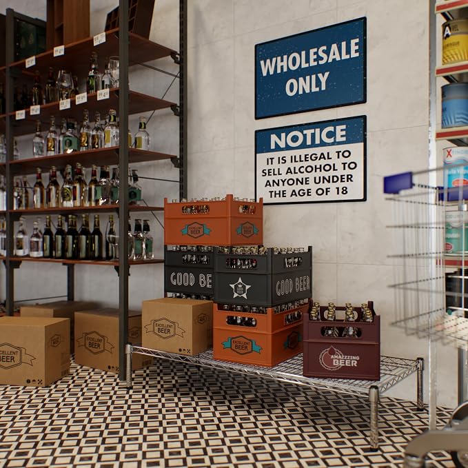 21" Deep x 48" Wide x 8" Height Wire Shelving Kit | 1-Tier | NSF Commercial - Image 2