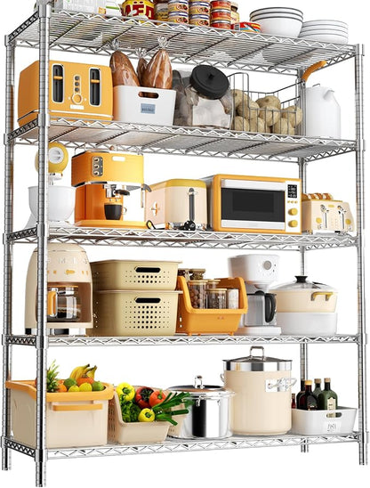 Storage Shelves, 5-Tier Adjustable Metal Industrial Utility Shelf Rack by Unknown