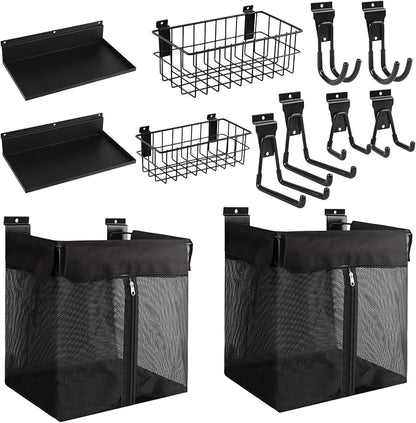 12Pcs Slatwall Baskets Kit, Slatwall Accessories Slat Wall Hooks, Shelves | by CraftyourworldwithUs