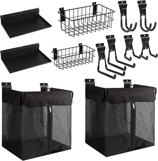 12Pcs Slatwall Baskets Kit, Slatwall Accessories Slat Wall Hooks, Shelves | by CraftyourworldwithUs
