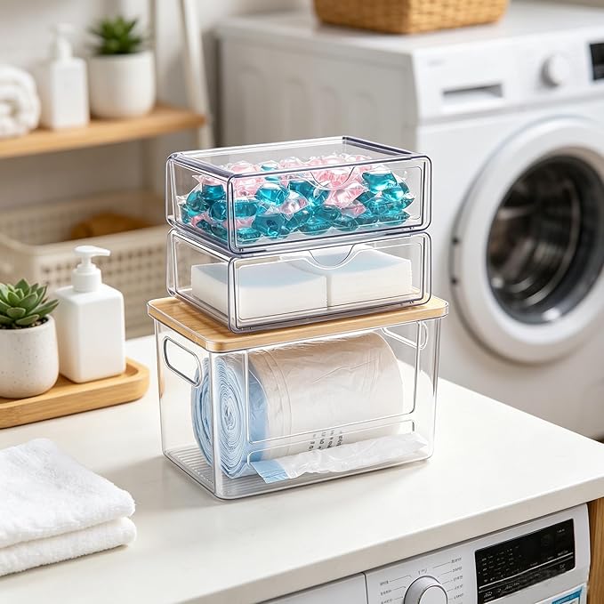 3Pcs Extra Large Laundry Room Organization and Storage, Stackable Storage - Image 6