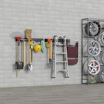 Tool Storage Rack Wall Mount, 64 Inch Adjustable Garden Tool Organizer - Image 2