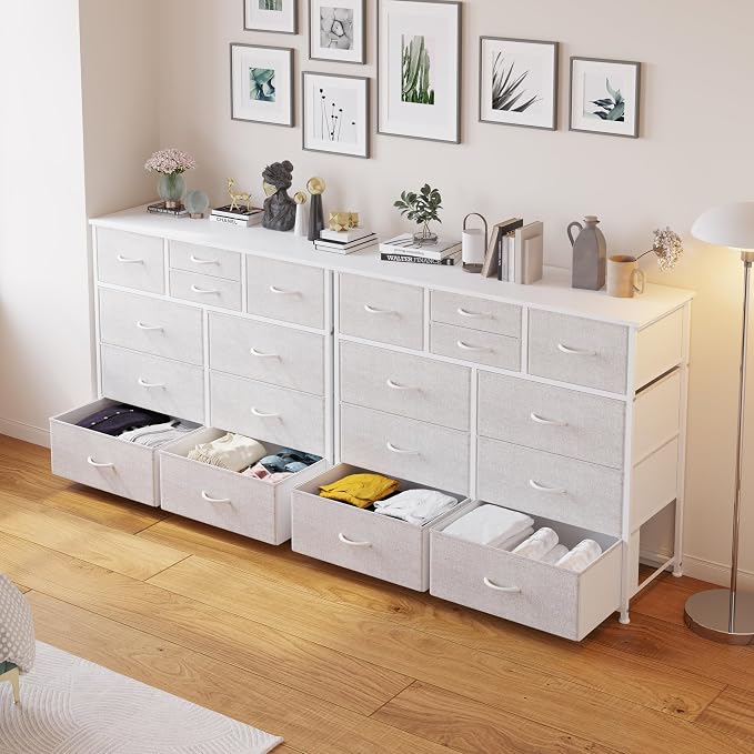 LUMTOK 10 Drawers Dresser with Fabric Bins - Image 9