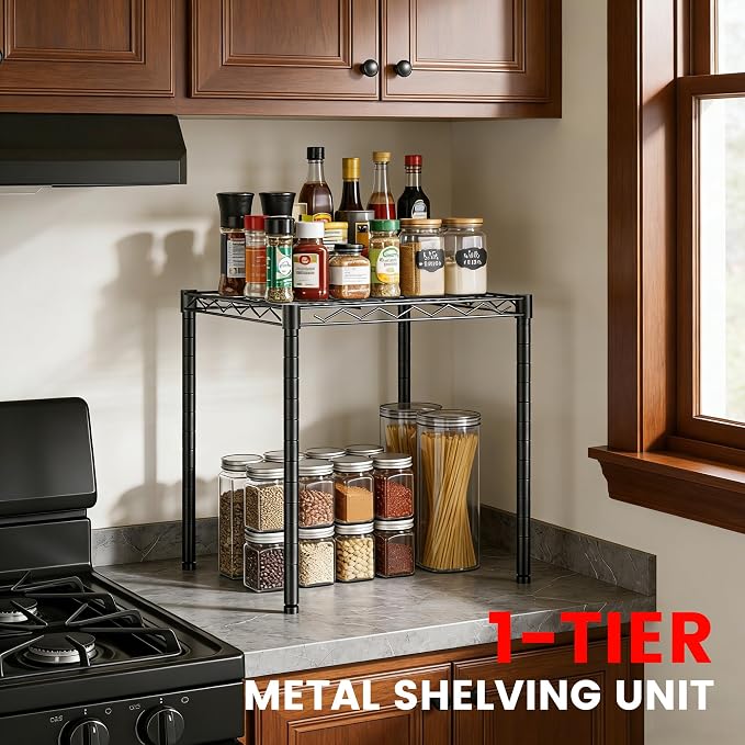 Xcity Storage Shelves, 1 Tier Heavy Duty Metal Shelving Unit, 350 LBS - Image 3