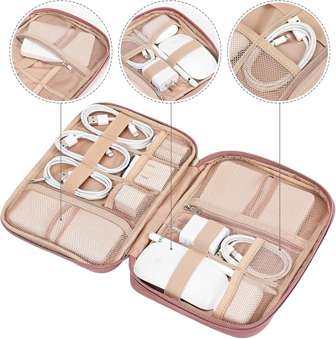 NISHEL Travel Cord Organizer Case, Tech Electronic Bag, Essentials - Image 3