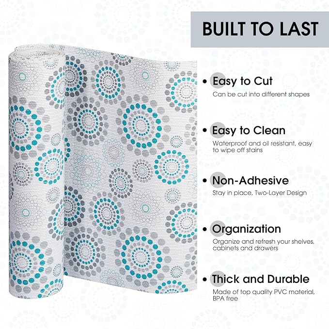 Drawer and Shelf Liner, Non-Slip Kitchen Cabinet Liners Non-Adhesive Thick - Image 3