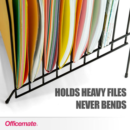 Officemate Large Incline 8 Compartment Wire Caddy, 8.5 x 10.375 x 12.625 Inches - Image 4