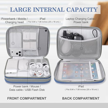 FYY Electronic Organizer, Extra Large Travel Cable Organizer Bag Pouch Portable - Image 3