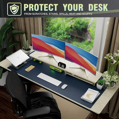 K KNODEL Large Office Leather Desk Mat, Mouse and Keyboard Pad, Computer and - Image 5