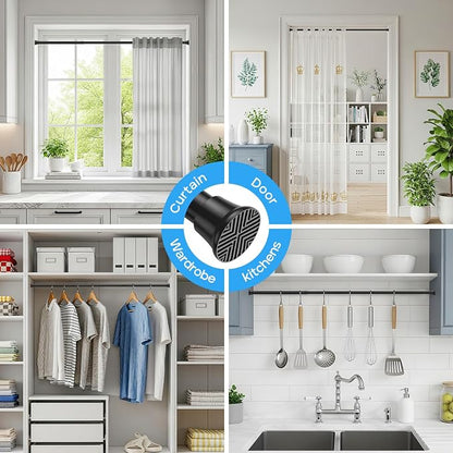 2Pcs Spring Tension Curtain Rod, No drilling Spring loaded Curtian rod - Image 5
