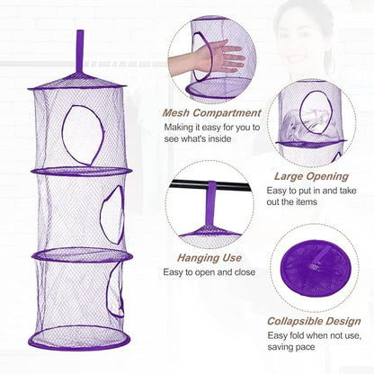 uxcell 2Pcs Mesh Hanging Storage Basket - Image 3