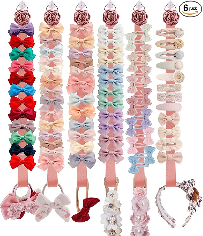 6PCS Bow Holder Hair Bow Organizer, Baby Decorative Hair Accessories Organizer by BFNAAgirl
