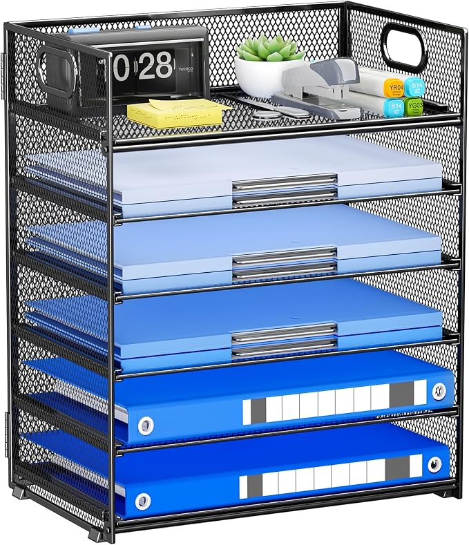 6-Tier Paper Organizer for Desk by Kinkota
